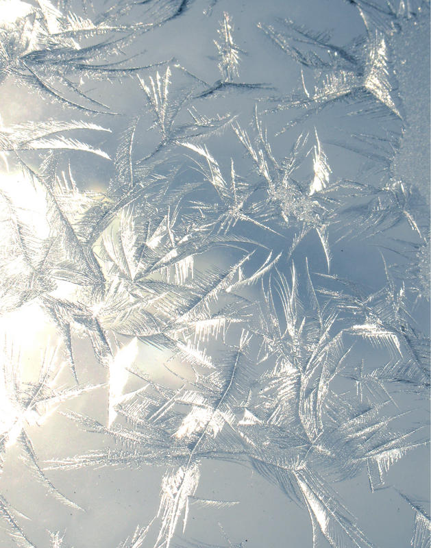 el hielo en una ventana